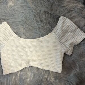 Cropped knitted tee
